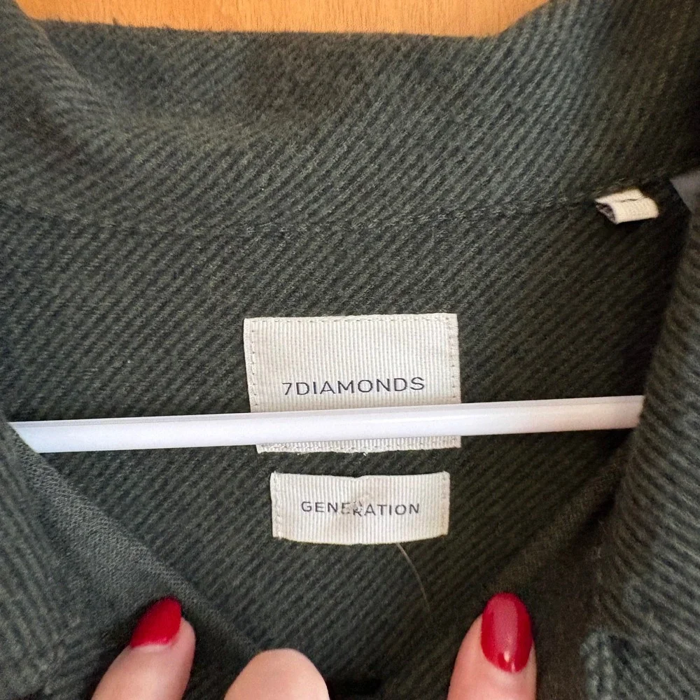 7Diamonds Generation Long Sleeve Polo Dress Dark green Khaki XS WGD-8000‎ New